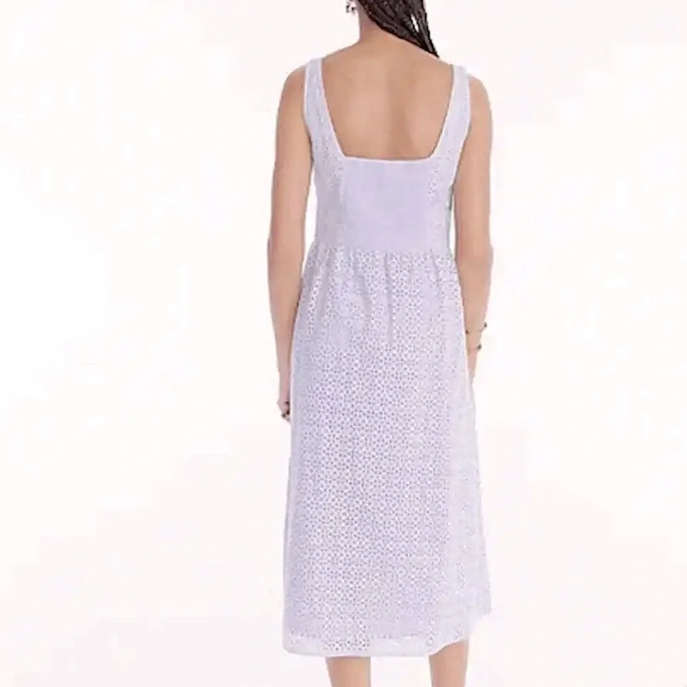 J. Crew Button-front eyelet dress in Peri Shadow Size 6